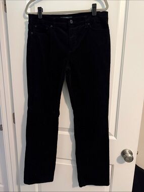 Ralph Lauren Black Velvet Jeans Designer Pants Soft Luxe